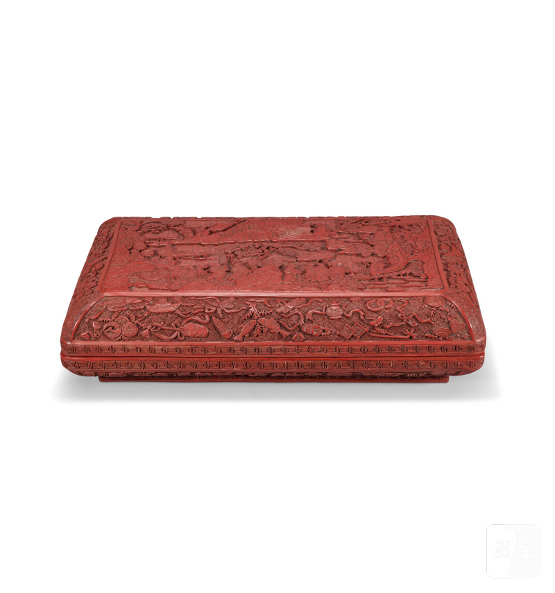 GRANDE BOÎTE RECTANGULAIRE COUVERTE EN LAQUE ROUGE  CHINE, DYNASTIE MING, XVIE SIÈCLE - 图2